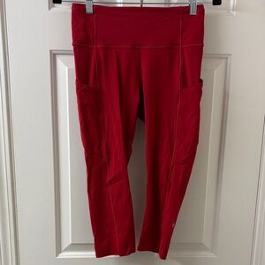 Lululemon Athletica Red Capris